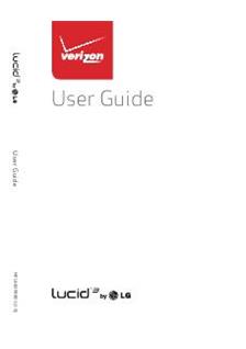 LG Lucid 3 manual. Tablet Instructions.